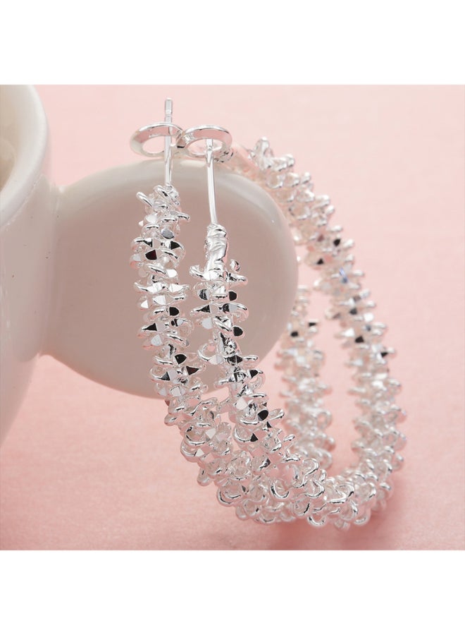 925 Sterling Silver Hoop Earrings  - Image 3