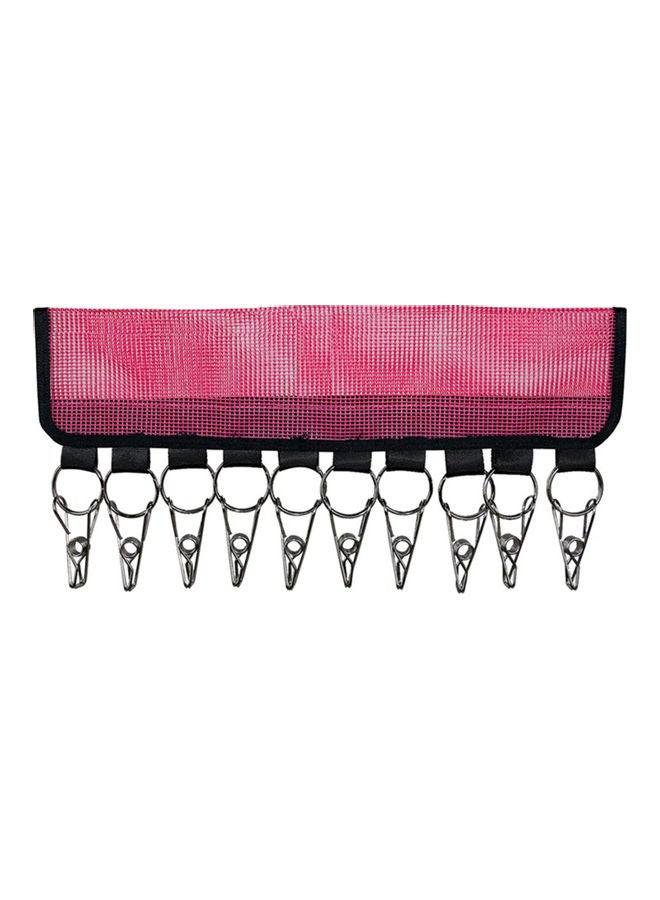 10-Clip Cap Organizer Hanger Pink/Black/Silver  - Image 1