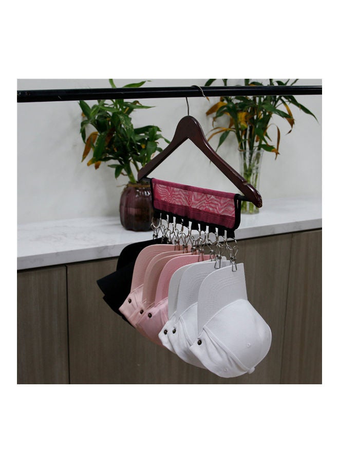 10-Clip Cap Organizer Hanger Pink/Black/Silver  - Image 2