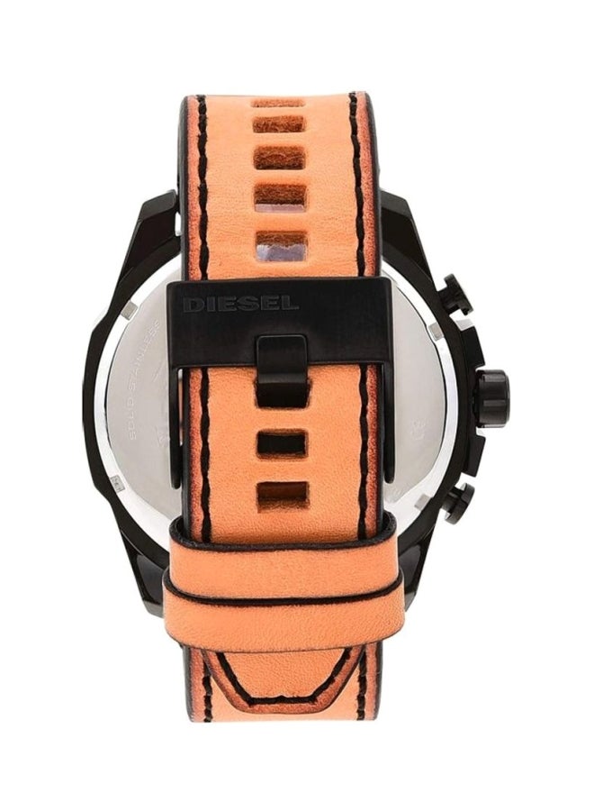 DIESEL Men's Round Shape Leather Band Analog Wrist Watch 51 mm - Brown - DZ4476 - Image 2