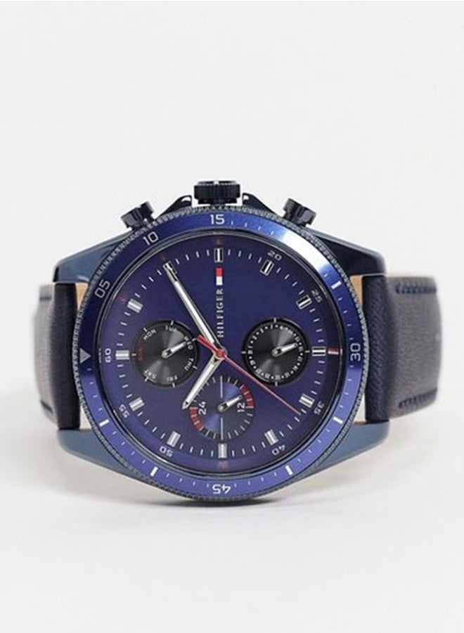 TOMMY HILFIGER - Men's Leather Analog Watch-1791839 - Image 1