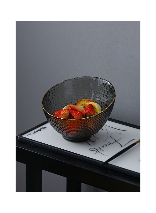 Shuer Creative Hammer Glass Bowl Grey 18 x 17.5 x 12.5cm - Image 4