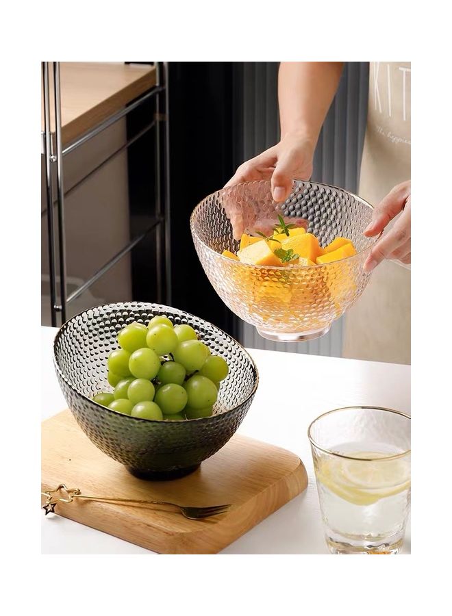 Shuer Creative Hammer Glass Bowl Grey 18 x 17.5 x 12.5cm - Image 2