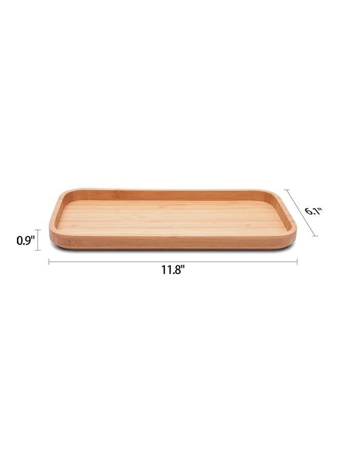 Satu Brown - Vanity Tray For Bathroom Brown 11.81 x 6.1 x 0.94inch - Image 1