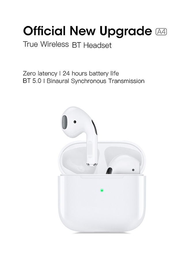 سماعات أذن يتقنية ستيريو لاسلكية حقيقية  تدعم بلوتوث 5.0 مع علبة شحن أبيض - Image 3