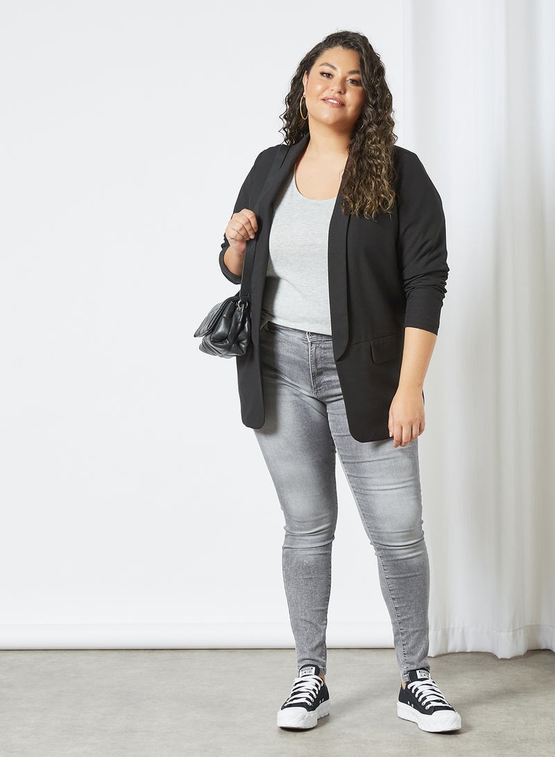 VERO MODA - Curve Solid T-Shirt Grey - Image 1