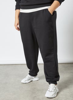 Curve Loose Sweatpants Black