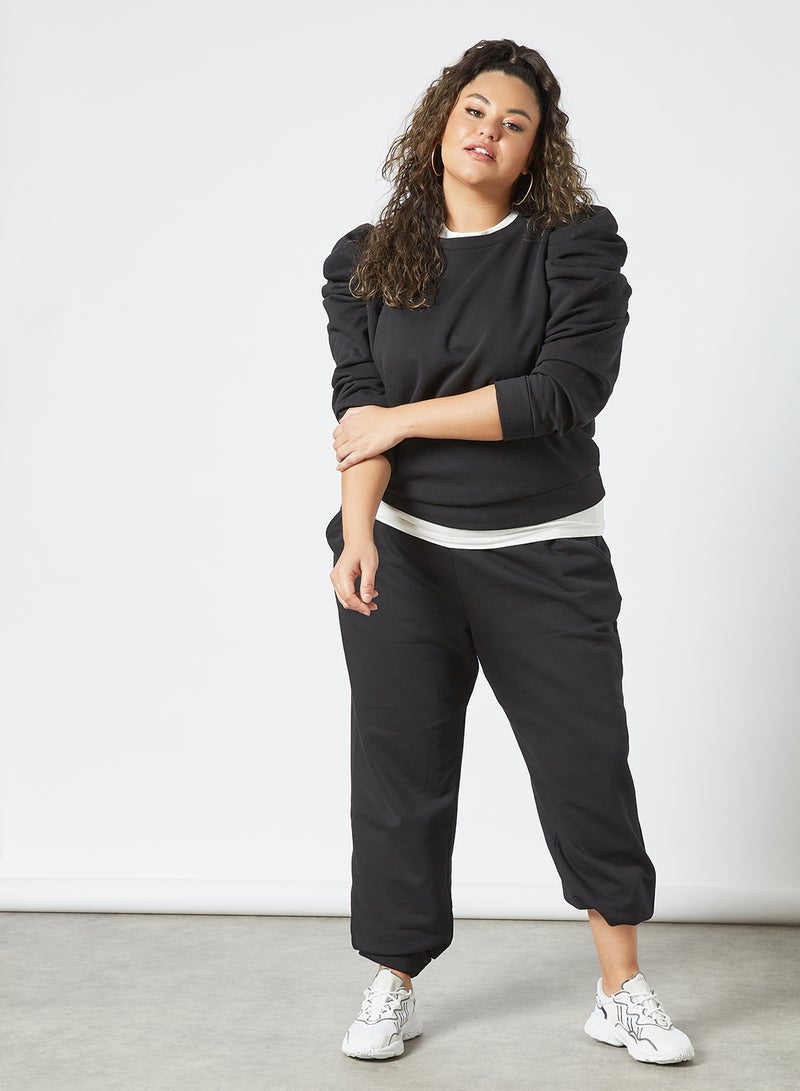 VERO MODA - Curve Loose Sweatpants Black - Image 1