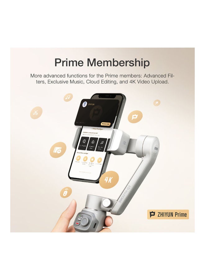Zhiyun - Handheld 3-Axis Smartphone Gimbal Stabilizer Grey - Image 1