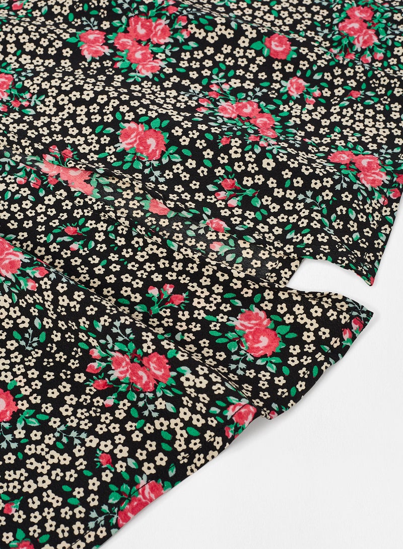 Aila Casual Printed Midi Dress Multicolour  - Image 4