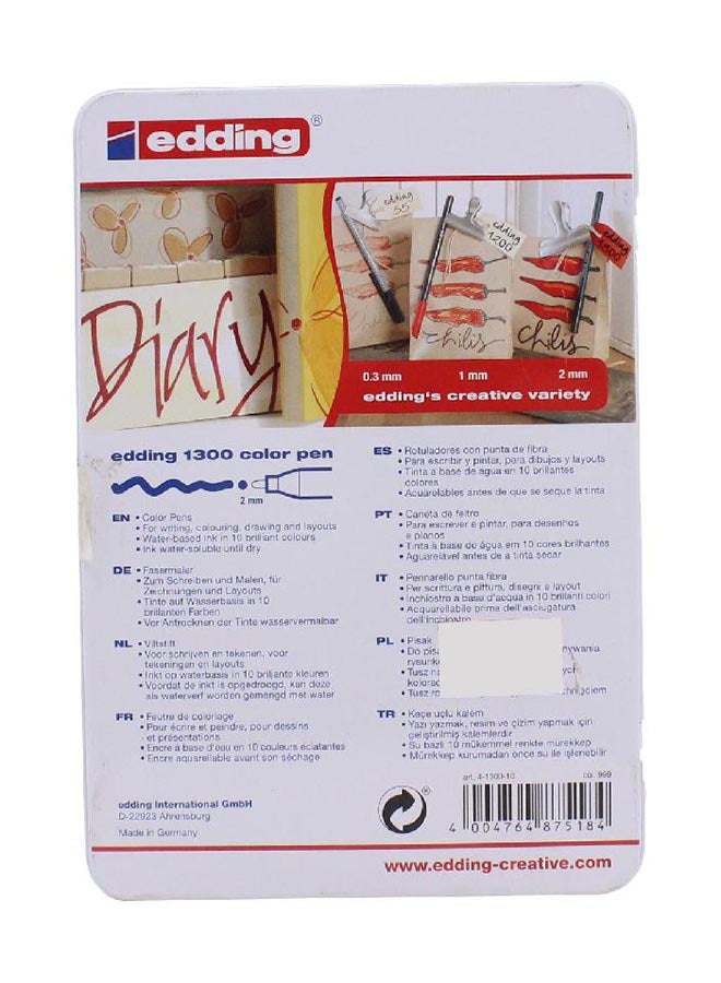 Edding Pack Of 10 Colour Pens Set Multicolour - Image 3