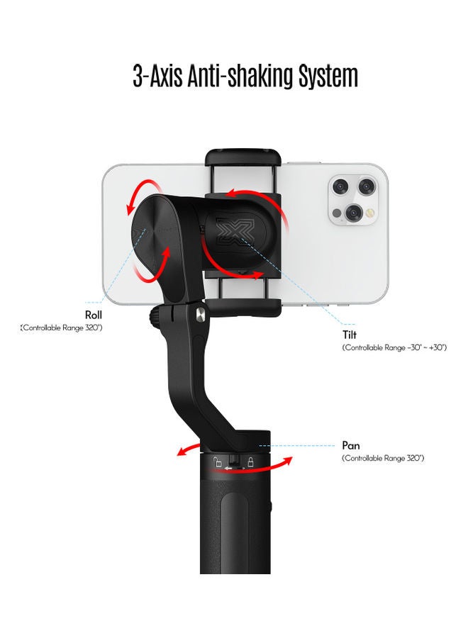 hohem iSteady X2 Ultralight 3-Axis Gimbal Handheld Stabilizer Black  - Image 2
