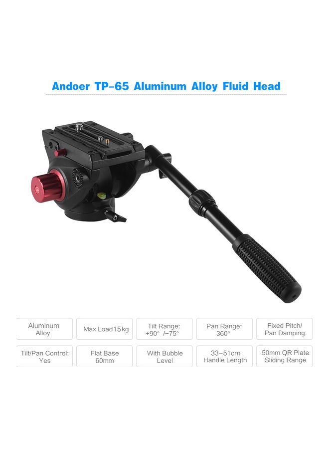 ANDOER TP-65 Tripod Black - Image 5