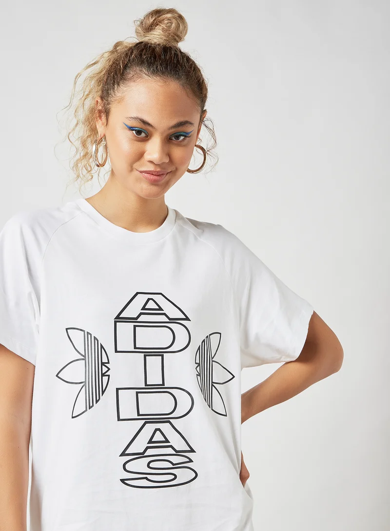adidas Originals Collegiate T-Shirt Dress White