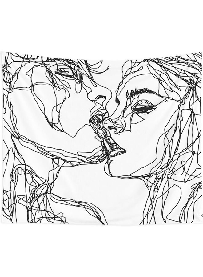 لوحة خلفية جدارية للزينة بطابع أوروبي بطبعة رسومات أزواج متعدد الألوان - Image 1