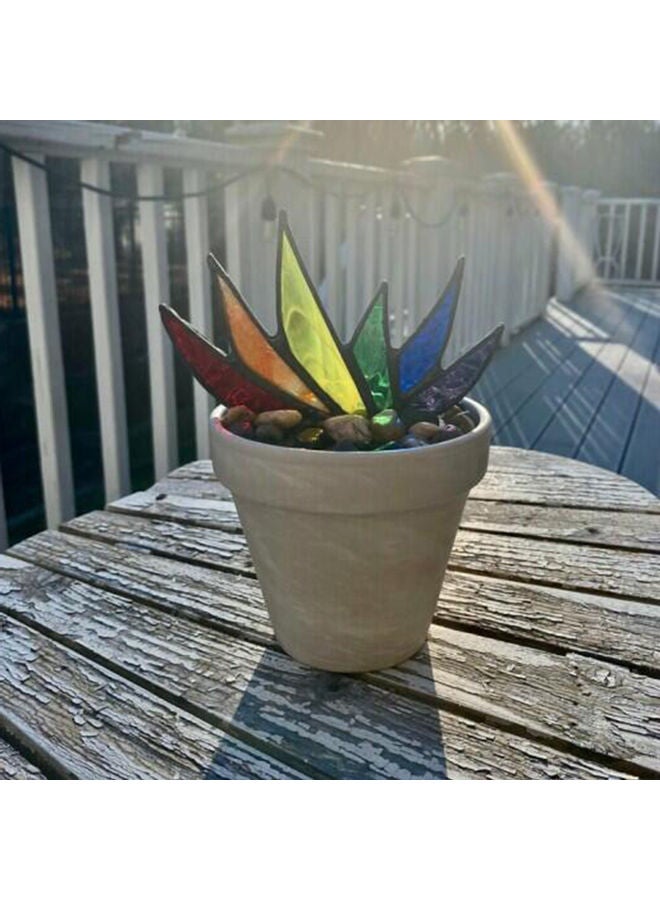 Mini Acrylic Aloe Plant Garden Ornaments For Home Furnishings Multicolour - Image 3