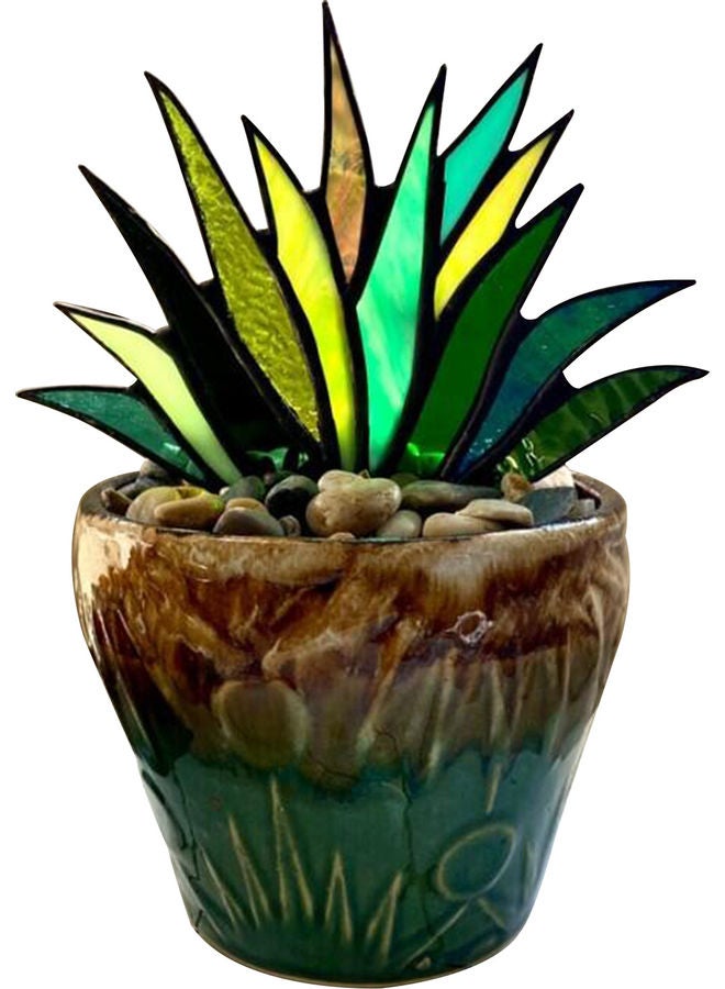 Mini Acrylic Aloe Plant Garden Ornaments For Home Furnishings Multicolour - Image 3