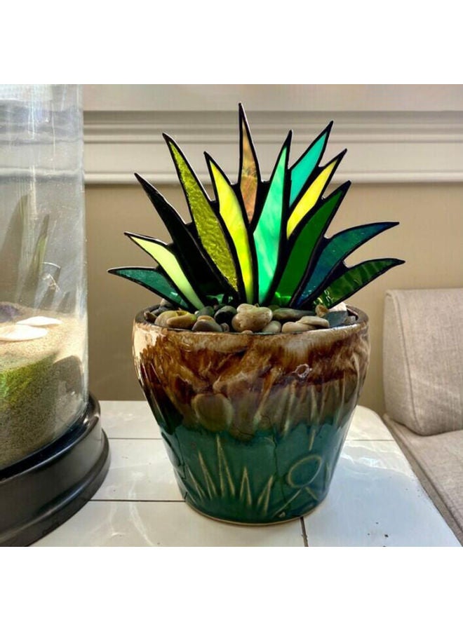 Mini Acrylic Aloe Plant Garden Ornaments For Home Furnishings Multicolour - Image 4