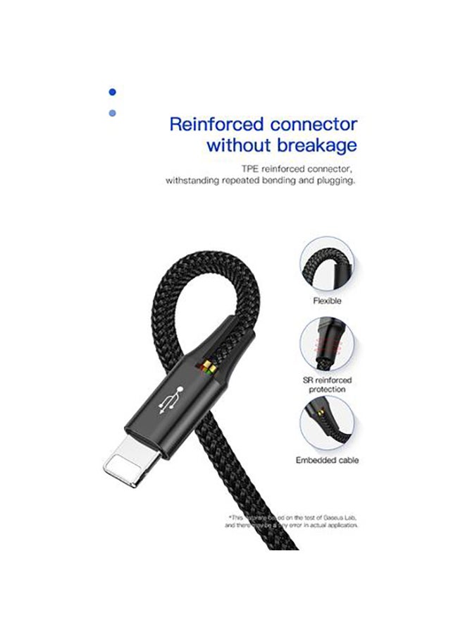4-In-1 Data Sync Cable For IP(2) With Type-C And Micro 3.5A 1.2 meter Multicolour