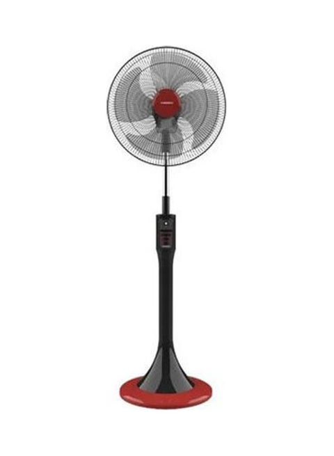 Stand Fan With 4 Plastic Blades and 3 Speeds TSF-18MB Black-Red