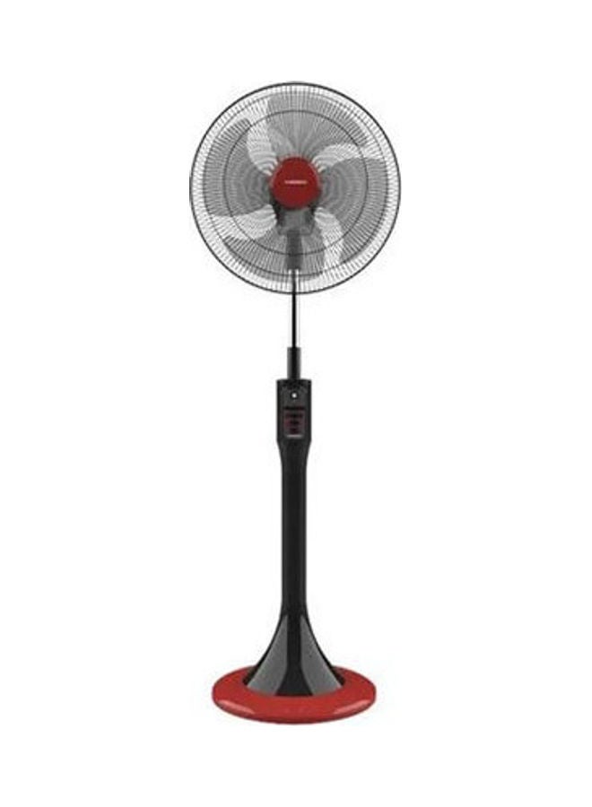 TORNADO - Stand Fan With 4 Plastic Blades and 3 Speeds TSF-18MB Black-Red - Image 1