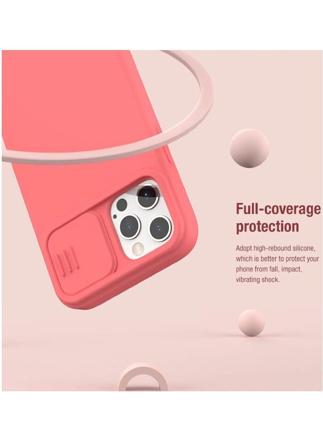 Nillkin - CamShield Silky Silicone Case For Apple iPhone 12 Pro Max - Orange Pink orange pink - Image 1