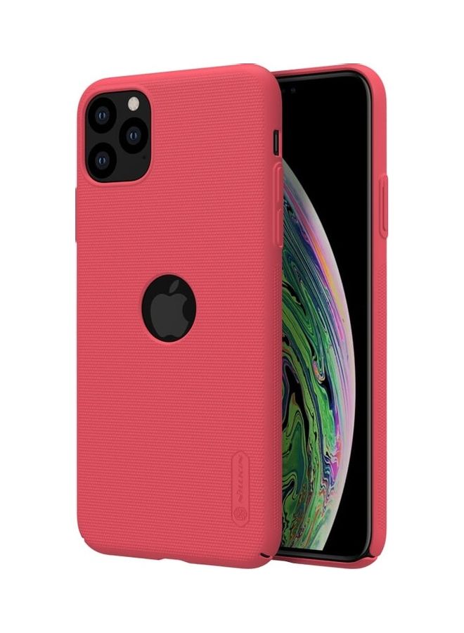 Nillkin Super Frosted Shield Back Cover With Apple Logo cutout For iPhone 11 Pro Max Bright Red  - Image 2