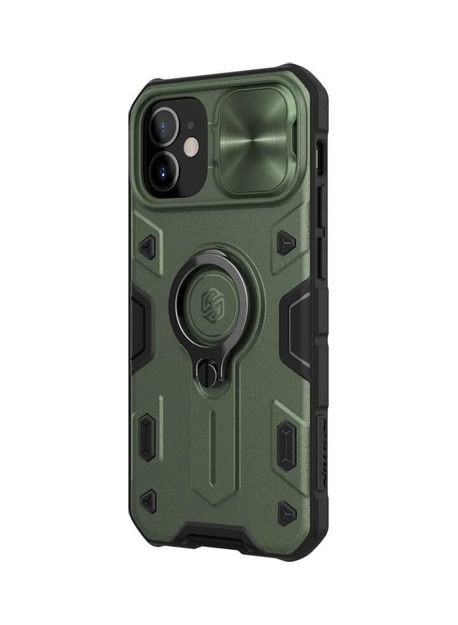 Nillkin CamShield Armor Case with Dazzling Metal Camera Cover For Apple iPhone 12 / 12 Pro (without Logo cutout) dark green - Image 3