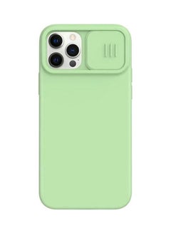 Cam Shield Silky Silicone Case For Apple iPhone 12 / 12 Pro Matcha Green