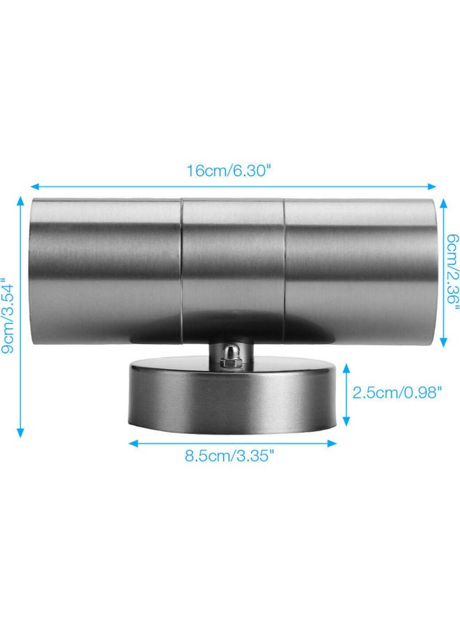 Generic 2-Piece Stainless Steel Wall Lamp Warm White  - Image 2