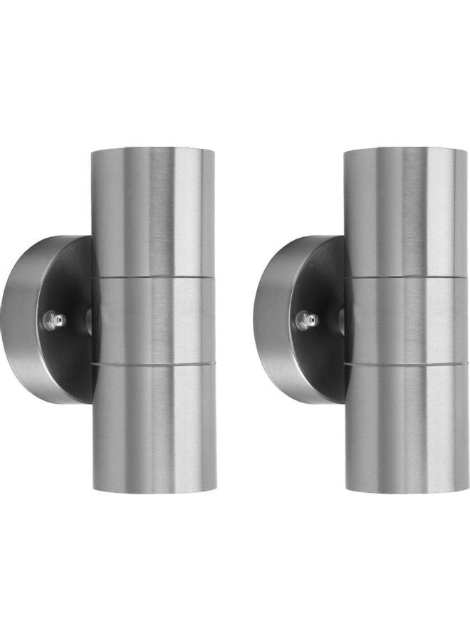 Generic 2-Piece Stainless Steel Wall Lamp Warm White  - Image 3