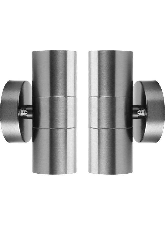 Generic 2-Piece Stainless Steel Wall Lamp Warm White  - Image 4