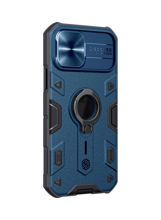 Nillkin - CamShield Armor Case with Dazzling Metal Camera Cover For Apple iPhone 12 / 12 Pro (with Logo cutout) blue - Image 1