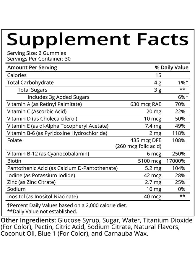 Hair Vitamin Gummies 60 Count - v1624788784/N48481235A_3