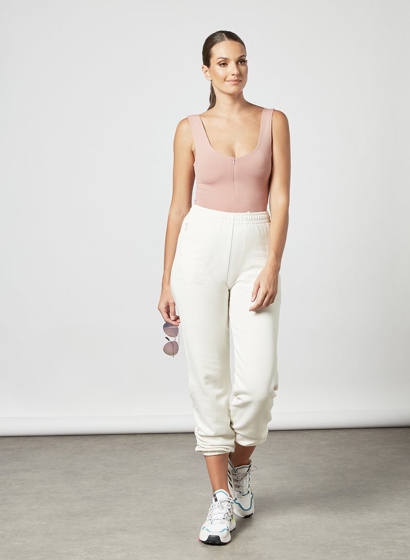 Sian Marie Scoop Neck Bodysuit Pink  - Image 3