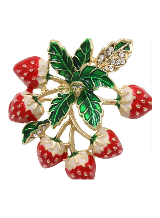 J.J Hand made Strawberry Shaped Cute Brooch - Image 1