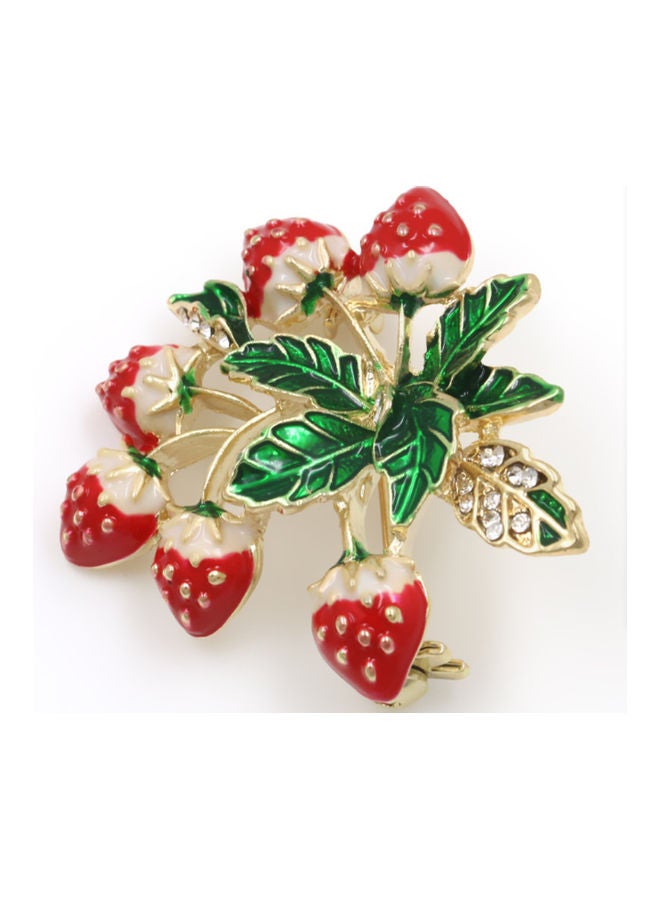 J.J Hand made Strawberry Shaped Cute Brooch - Image 2