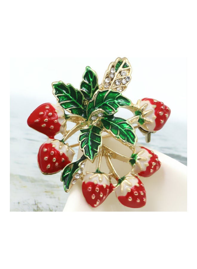 J.J Hand made Strawberry Shaped Cute Brooch - Image 3