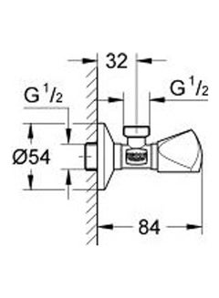 Grohe Angle Valve Silver  - Image 2