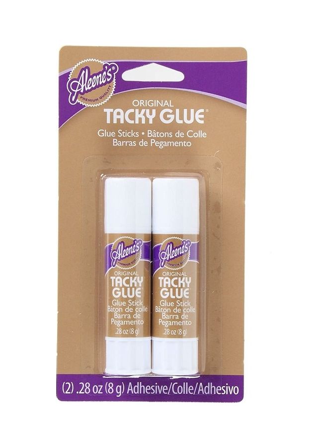 Aleene's Pack Of 2 Original Tacky Glue Sticks White 