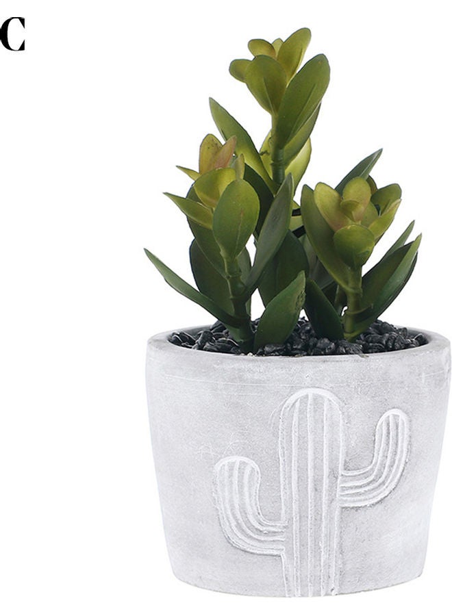 Artificial Lotus Succulent Flower Bonsai Plant Green 