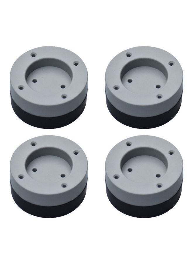 4-Piece Anti-Vibration Noise Reducing Pad for Washing Machine and Refrigerator Black/Grey - Image 1