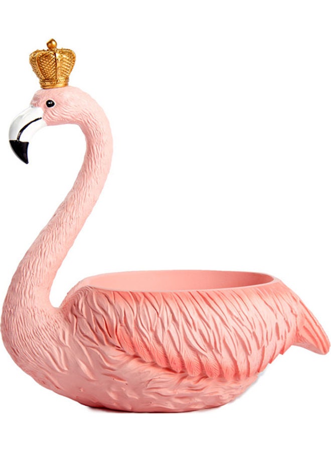 Crown Flamingo Figurine Resin Craft Pink - Image 2