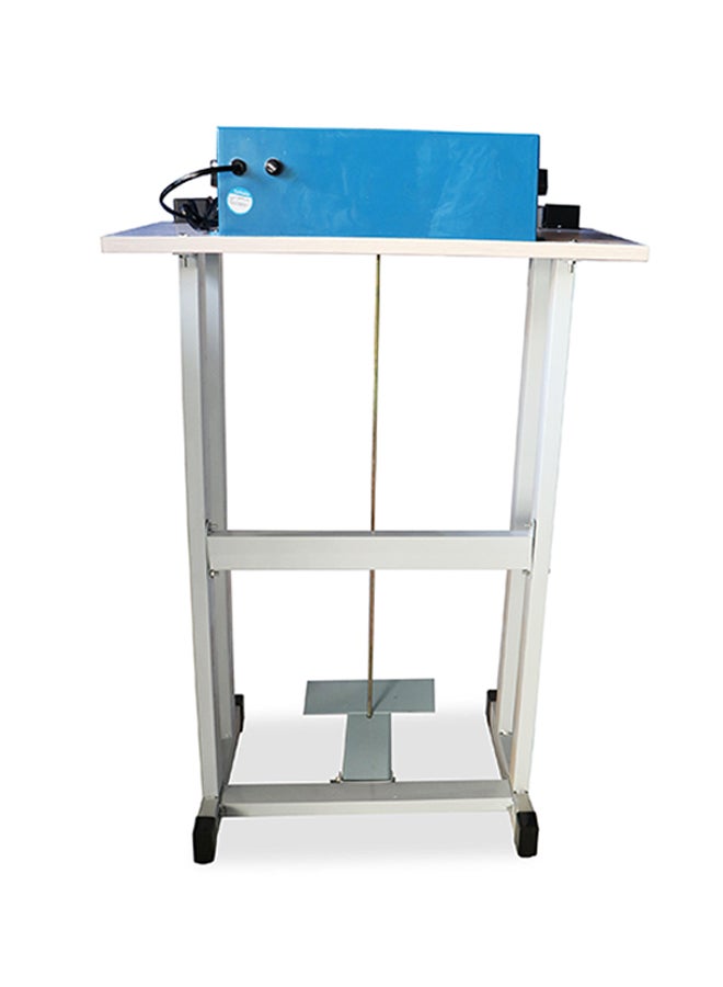 آلة تغليف تعمل بدواسة القدم بلون فضي/أزرق مقاس 300 مم فضي/أزرق 30x45x45سم - Image 2