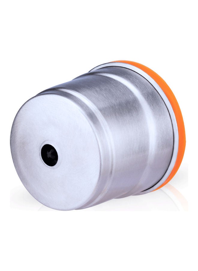 Stainless Steel Refillable Coffee Capsule Espresso with illy Machine Silver/Orange 10 x 5 x 10cm - Image 4