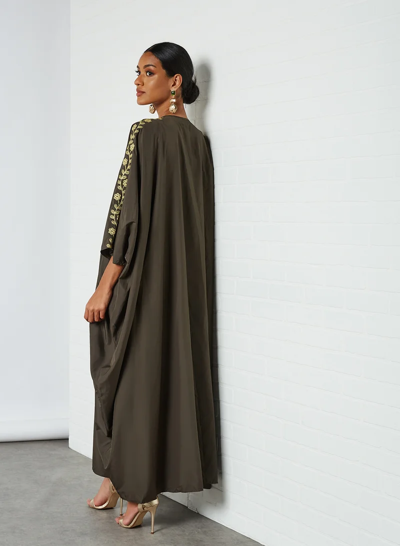 Coco Desert Flower Embroidered Abaya