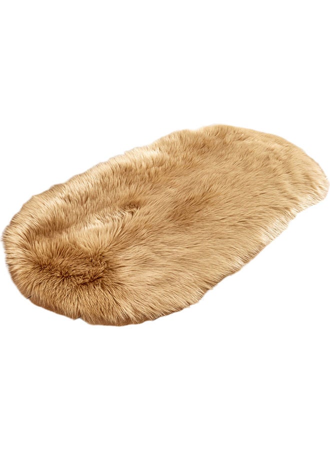 Creative Home Faux Woolen Plush Carpet Khaki 30x25x2cm