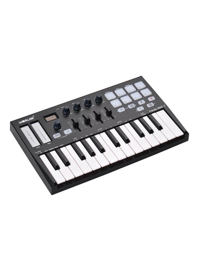 25-Key USB MIDI Keyboard Controller with 8 RGB Backlit Trigger Pads