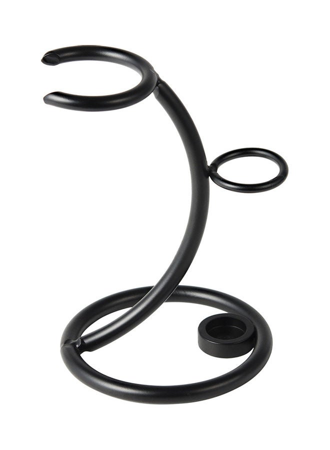 Generic Stainless Steel Holder for Shaving Razor and Brush Black 