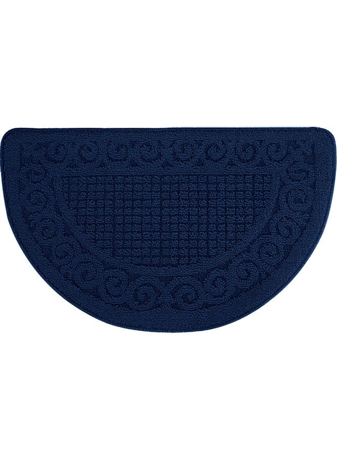 Generic Semicircle Shape Anti-Slip Water Absorption Doormat Blue 40x15x15cm  - Image 1